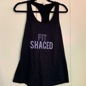 Funny Drinking Ideal Tee by Next Level black razor back tank top “FIT SHACED”